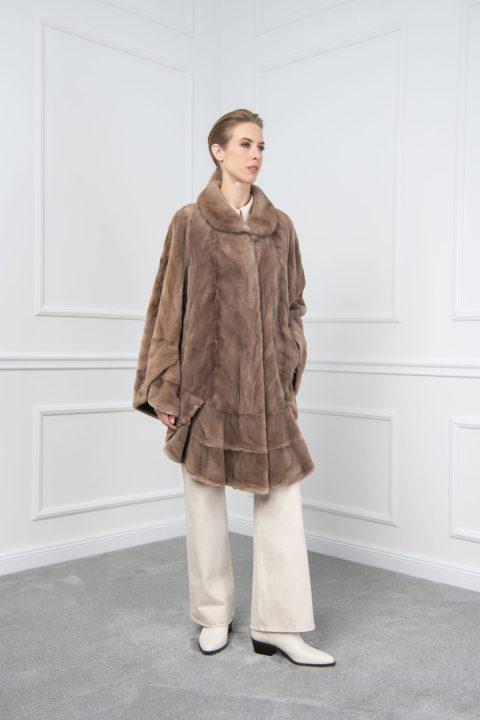 Pastel Sheared Mink Sections Jacket