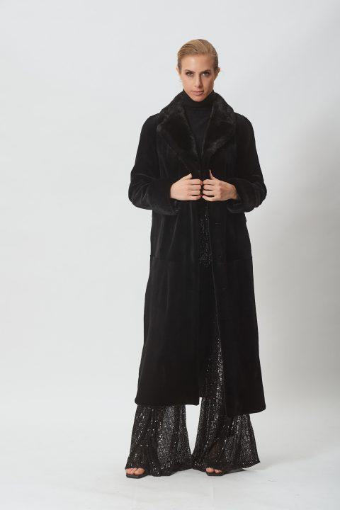 Black Short Sheared Mink Coat