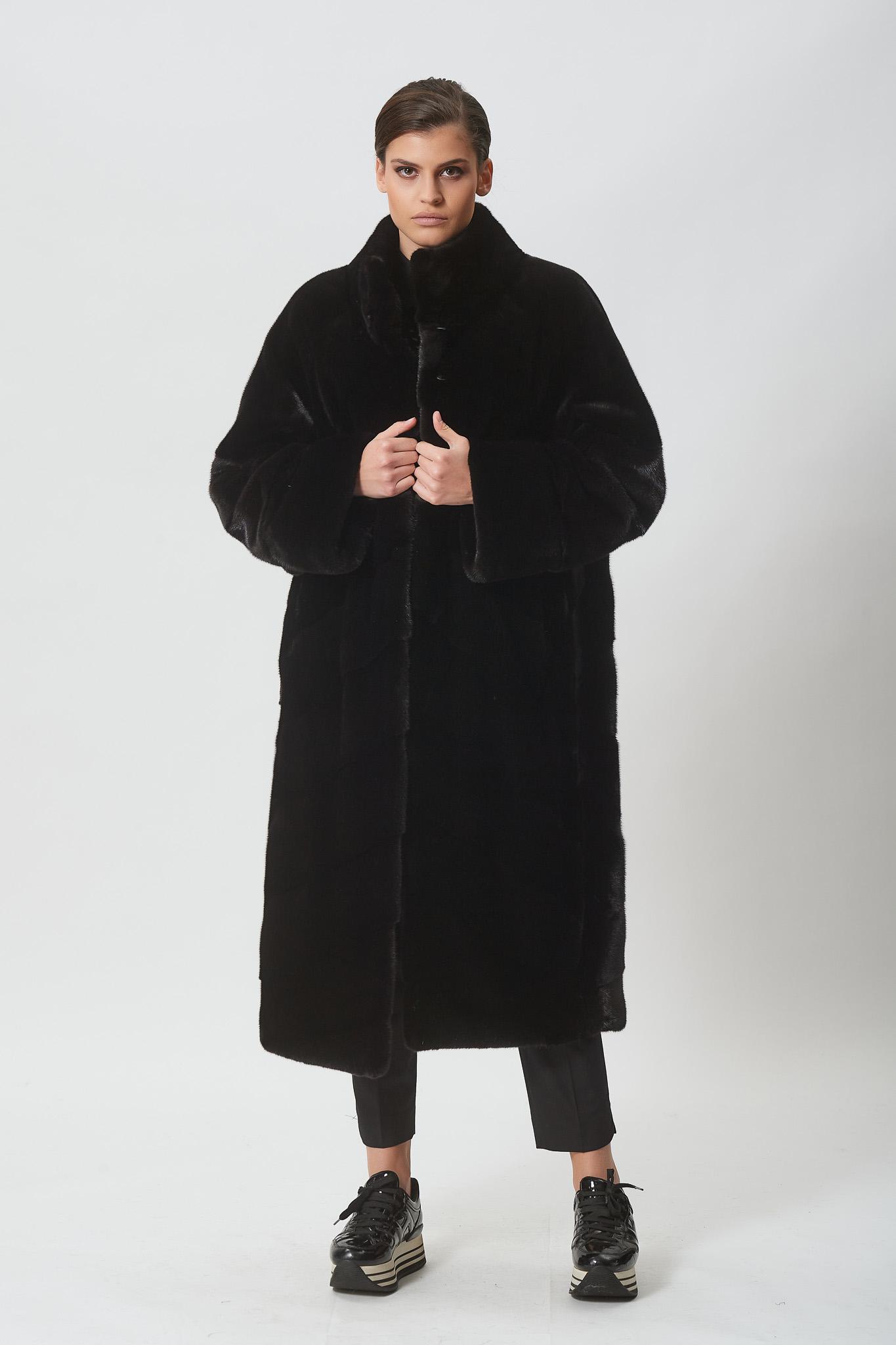 Black Mink Relaxed Fit Coat - Shopifur