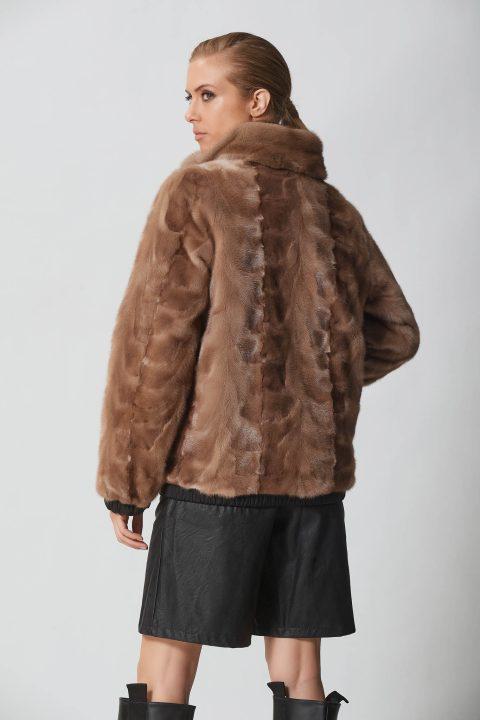 Pastel Sheared Mink Sections Reversible Jacket