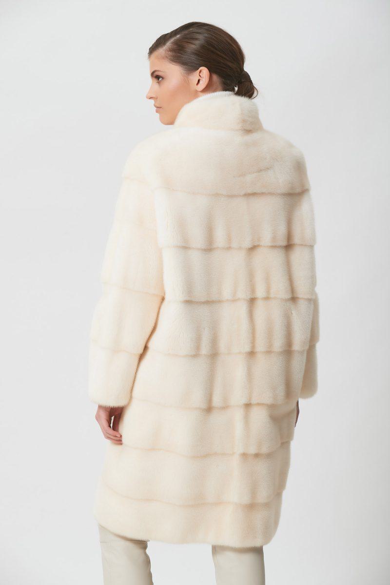 Pearl Mink Jacket with Leather Belt
