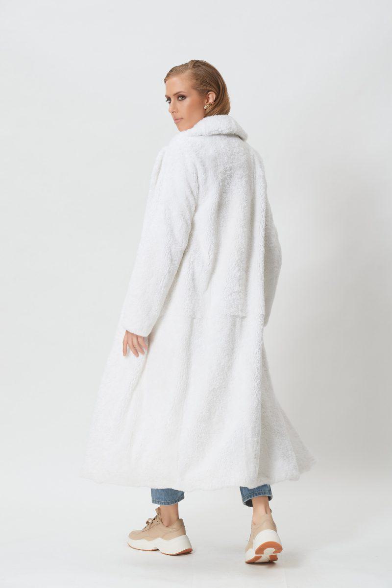 White Teddy Bear Mink Coat