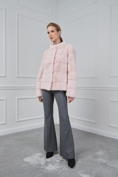 Light Pink Mink Short Jacket