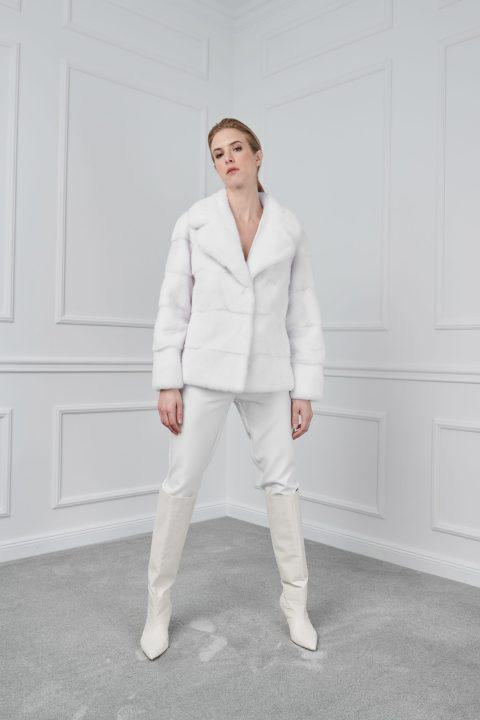 White Mink Short Jacket