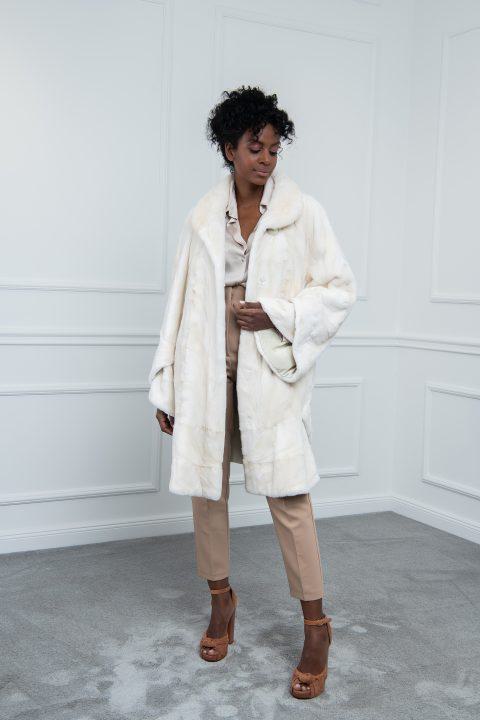 Pearl Sheared Mink Sections Jacket