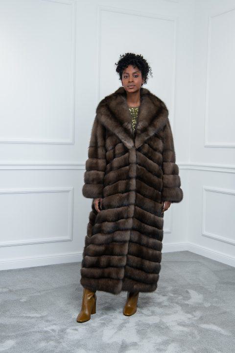 Sable Platinum Coat with Hood