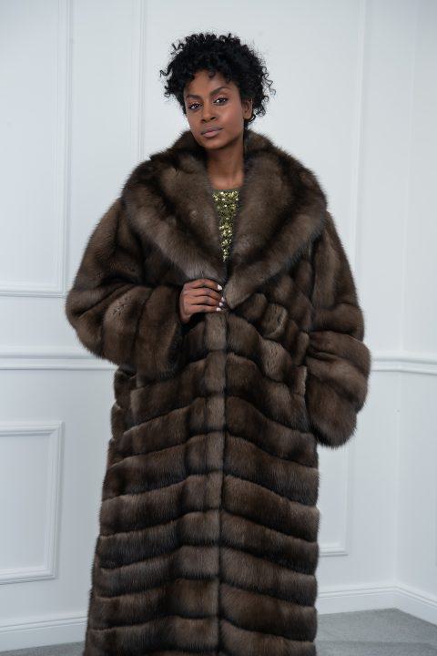 Sable Platinum Coat with Hood