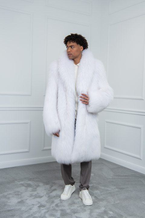 White Finn Raccoon Coat