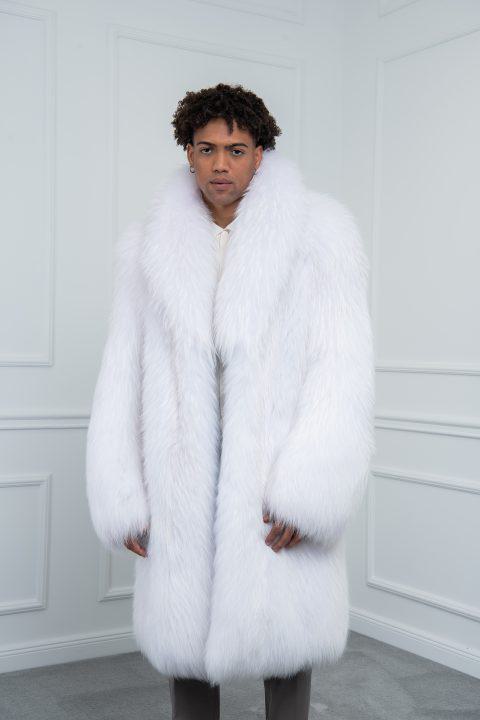 White Finn Raccoon Coat