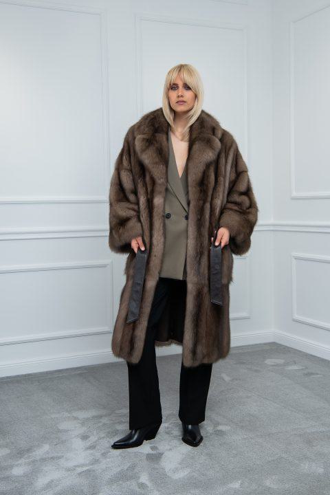 Sable Platinum Relaxed Fit Coat
